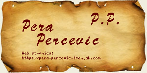 Pera Perčević vizit kartica